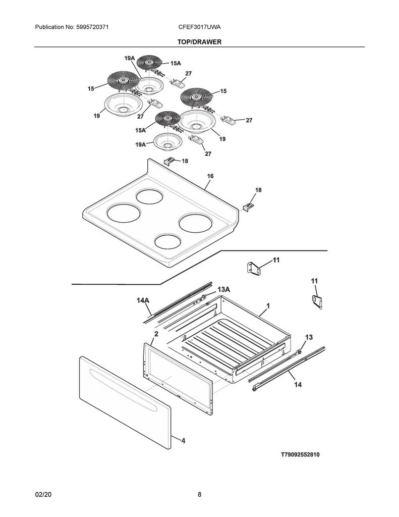 Frigidaire Range /Oven 6" Porcelain Drip Pan - A316222201, Replaces: 316048401