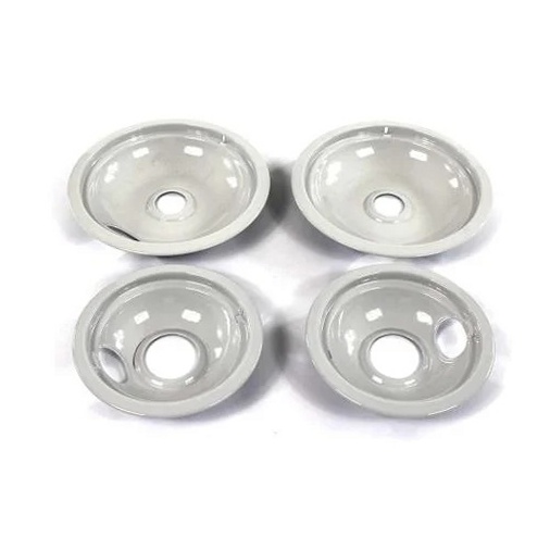 Whirlpool Range /Oven Drip Bowl Kit (4 Pack) - W10291024, Replaces: 242955