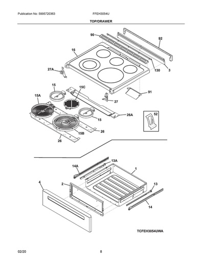 Frigidaire Range /Oven Radiant Surface Element - 316291200, Replaces: 318198827