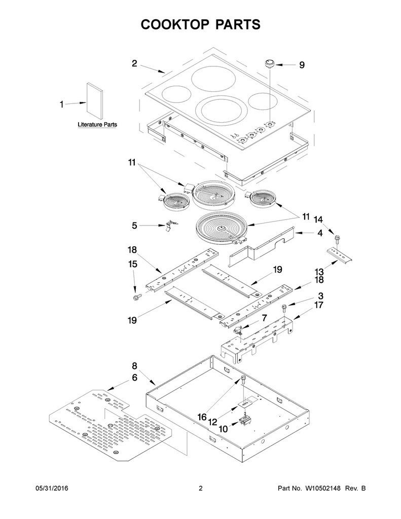 Whirlpool Range /Oven Radiant Surface Element (3000W) - WPW10189281, Replaces: W10189281