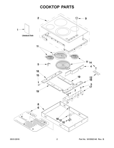 Whirlpool Range /Oven Radiant Surface Element (3000W) - WPW10189281, Replaces: W10189281