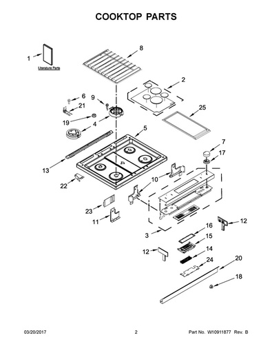 Whirlpool Range /Oven Range Cooktop - W10816366