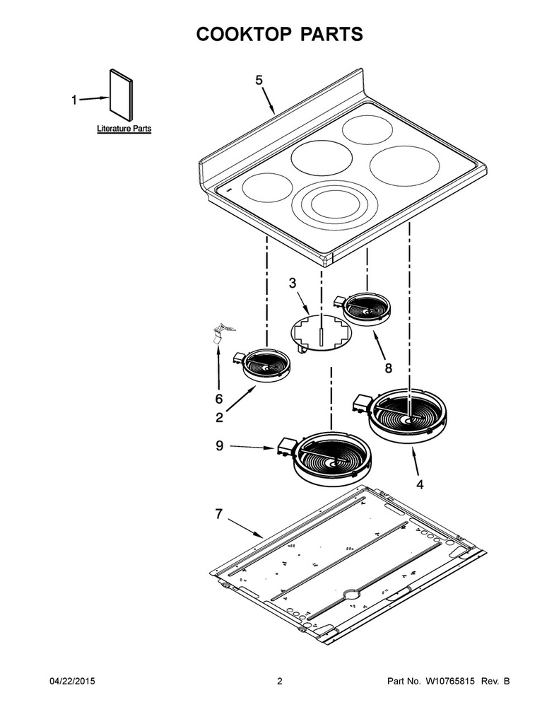 Whirlpool Range /Oven Range Main Cooktop Glass Assembly, Stainless - W10336329
