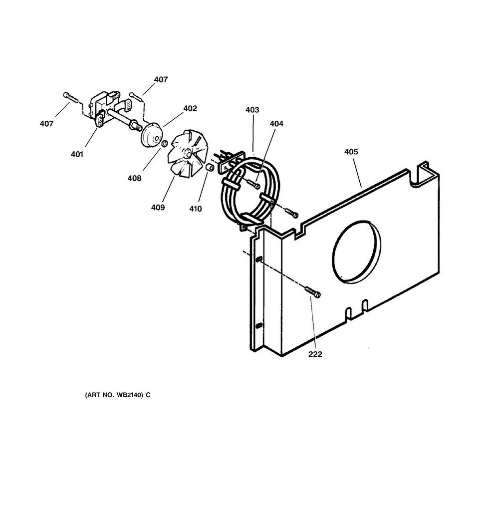 GE Range /Oven Convection Fan Mounting Nut - WS01A01105