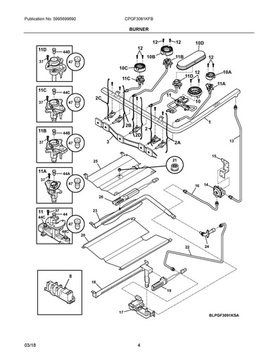 Frigidaire Range /Oven Gas LP Conversion Kit - GRLP3, Replaces: 316243701