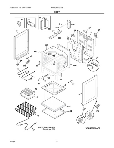 Frigidaire Range /Oven Oven Bottom Panel - 316400601