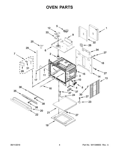 Whirlpool Range /Oven Bottom Vent Assembly (Stainless) - WPW10327374, Replaces: W10327374
