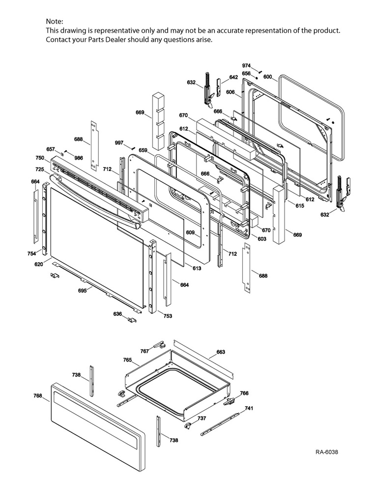 GE Range /Oven WS01A00668 Range Anti-Tip Bracket - WS01A00671