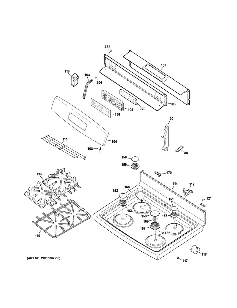 GE Range /Oven Range Pin Locator - WS01A00635