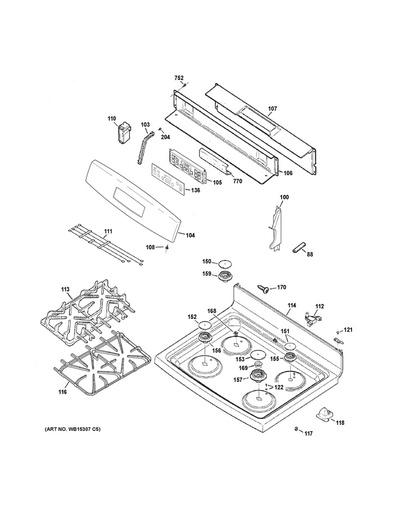 GE Range /Oven Range Pin Locator - WS01A00635