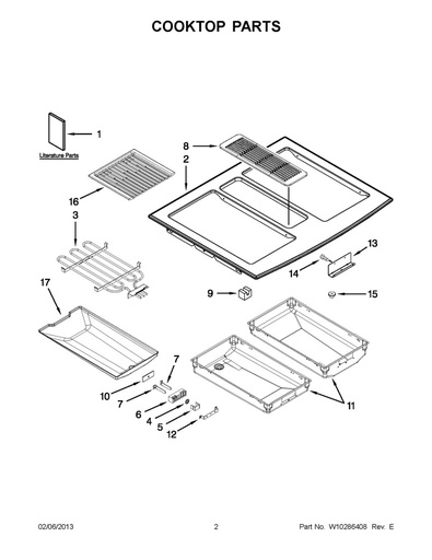 Whirlpool Range /Oven Range Cooktop Frame, Stainless - 2002X202-50