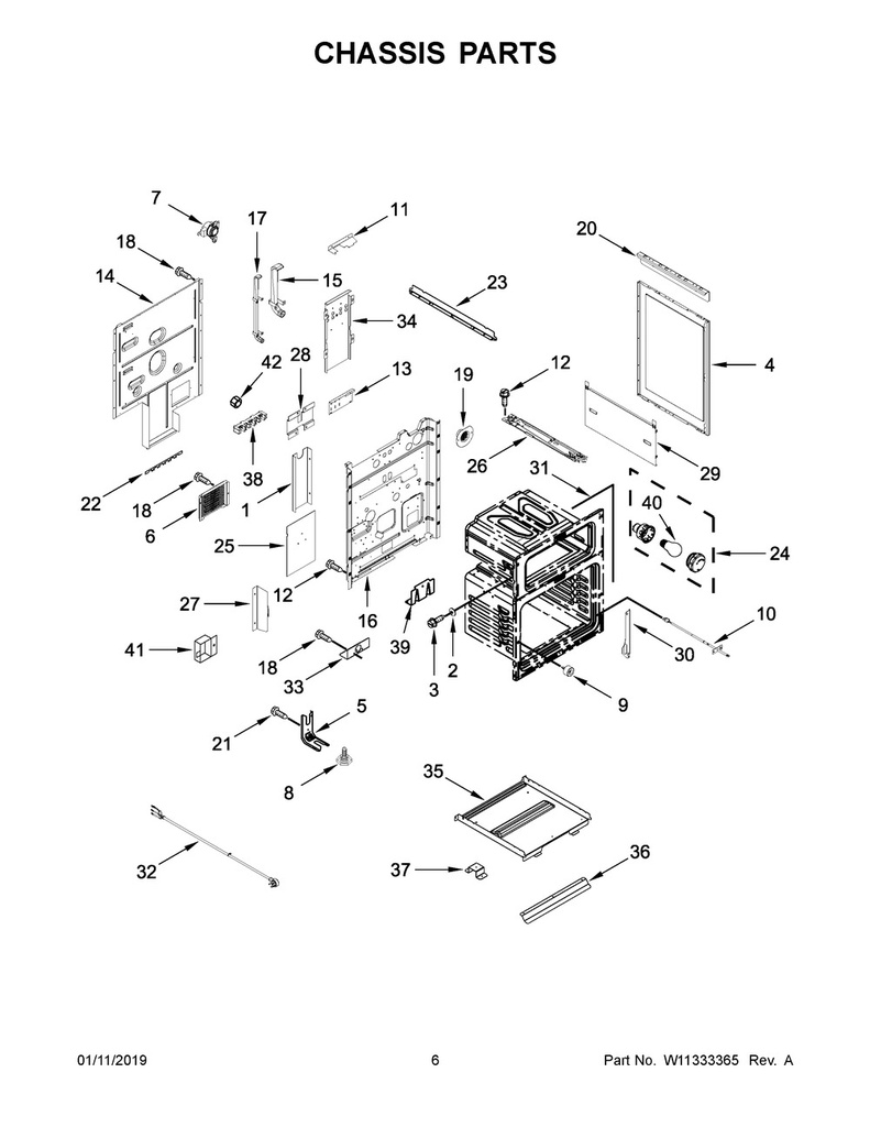 Whirlpool Range /Oven Range Side Panel, Black - W10832695