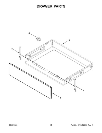 Whirlpool Range /Oven Front Drawer Panel (Stainless Steel) - WPW10330070, Replaces: W10330070
