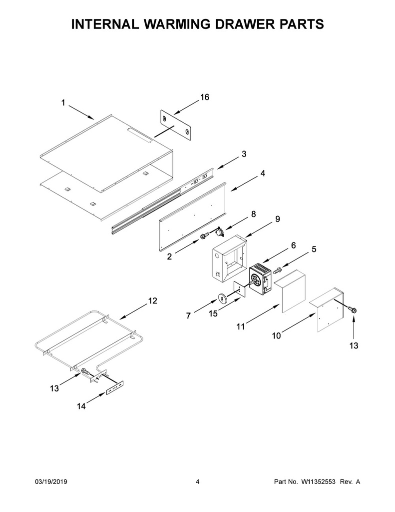Whirlpool Range /Oven Range Drawer Slide - WPW10188461