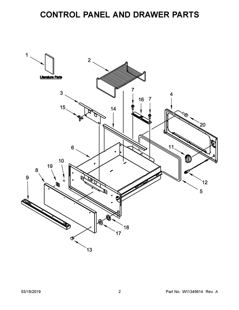 Whirlpool Range /Oven Warming Drawer Assembly - WP9763646, Replaces: 9763646