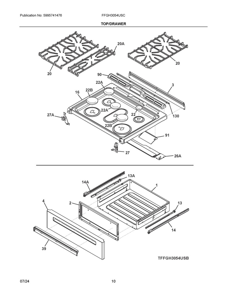 Frigidaire Range /Oven Range Utility Drawer - 316408706