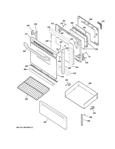 GE Range /Oven Range Drawer Panel, White - WS01L17148