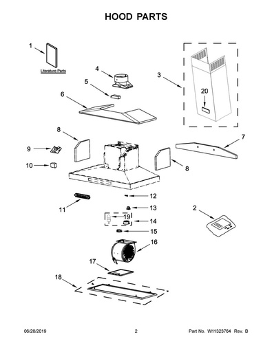 Whirlpool Range Hood Access Panel Clip - W10854245, Replaces: W10360528