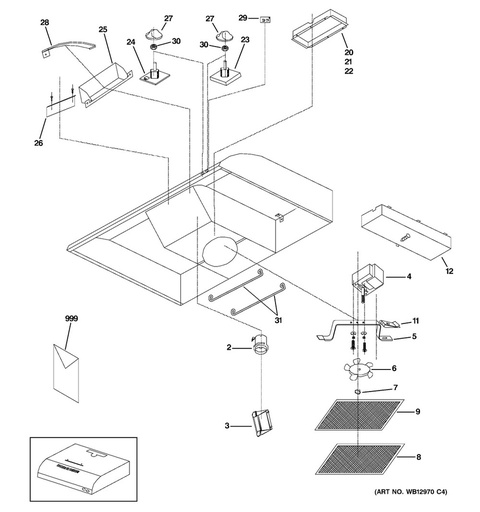 GE Range Hood Range Hood Light Switch - WG02F04381
