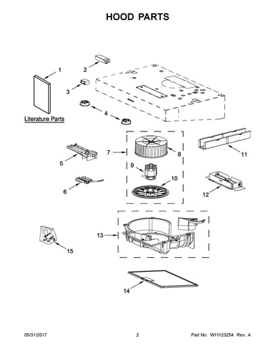 Whirlpool Range Hood Fan Motor Assembly - W11100651, Replaces: W11099742
