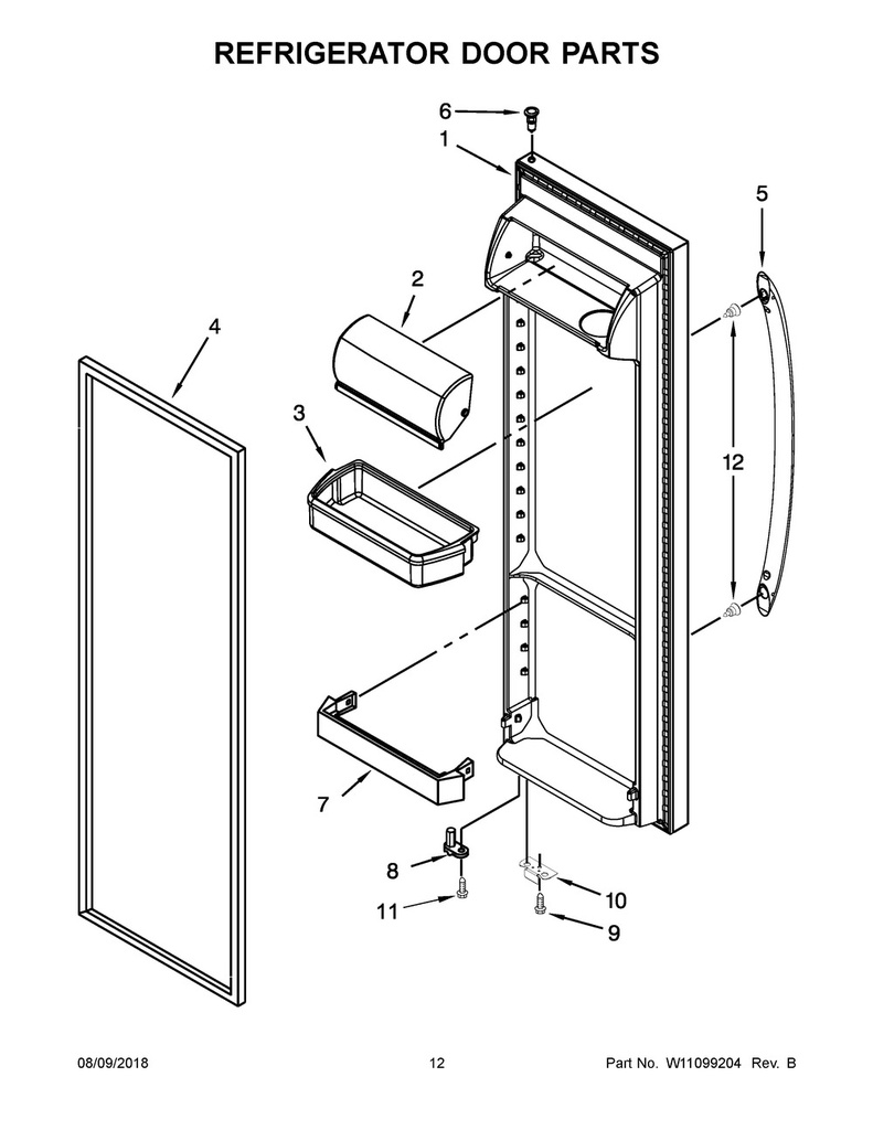 Whirlpool Refrigerator Door Shelf Bin - WP2187172, Replaces: 2187172