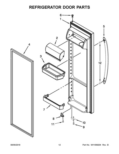 Whirlpool Refrigerator Door Shelf Bin - WP2187172, Replaces: 2187172