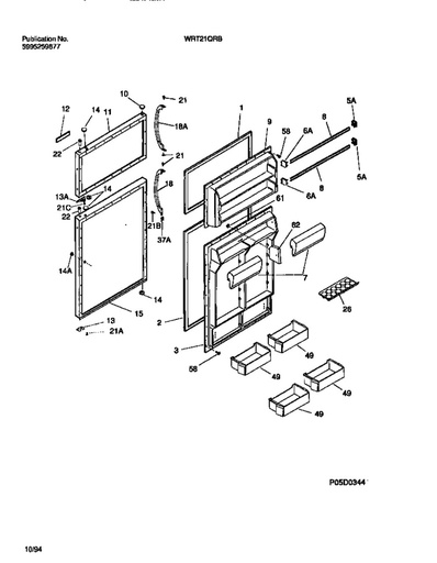 Frigidaire Refrigerator Door Shelf End Cap (Right Side) - 3206165, Replaces: 400156
