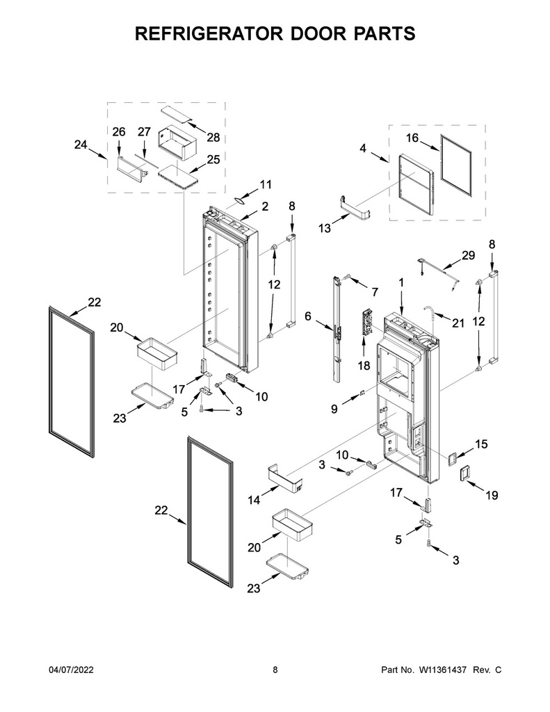 Whirlpool Refrigerator Interface Touchpad - W11330486, Replaces: W11112889