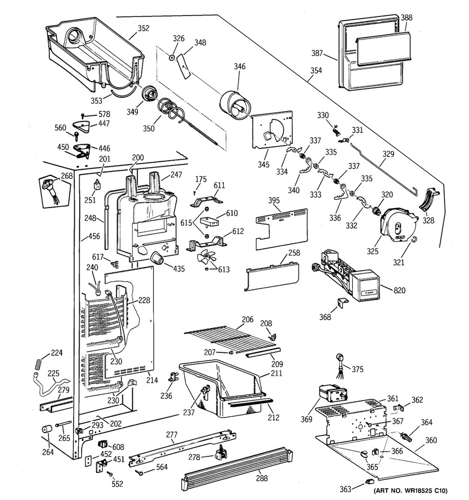GE Refrigerator Refrigerator Defrost Heater & Thermostat - WG03F00532