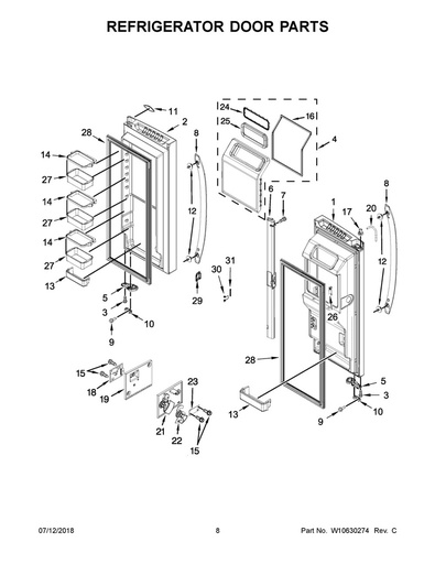 Whirlpool Refrigerator Mullion Rail/Heater - W10849525, Replaces: W10564695
