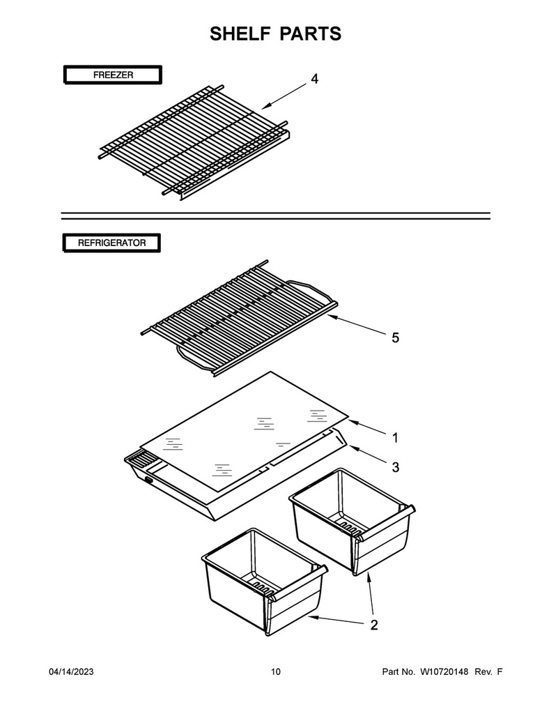 Whirlpool Refrigerator Crisper Drawer - W10872066, Replaces: 2207931