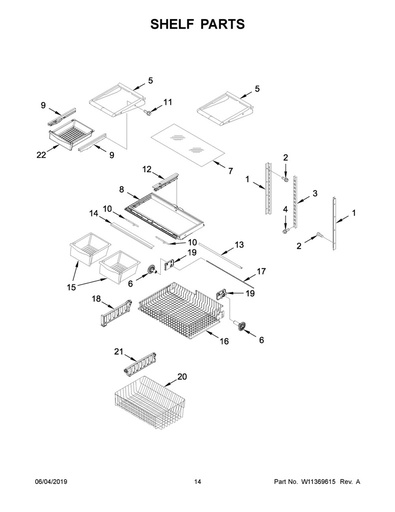 Whirlpool Refrigerator Crisper Drawer - W10833528, Replaces: 12531305