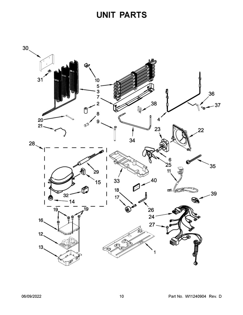 Whirlpool Refrigerator Evaporator - WPW10321158, Replaces: W10321158