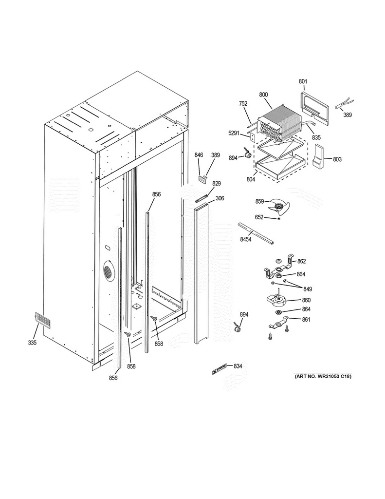 GE Refrigerator Refrigerator Evaporator Assembly - WG03F06954