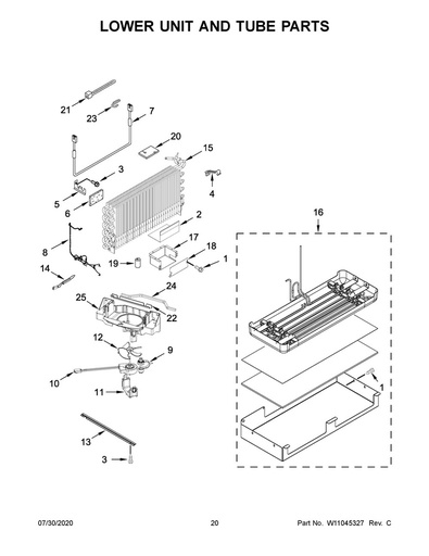 Whirlpool Refrigerator Refrigerator Evaporator - W10915406