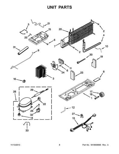 Whirlpool Refrigerator Refrigerator Evaporator - WP2263920