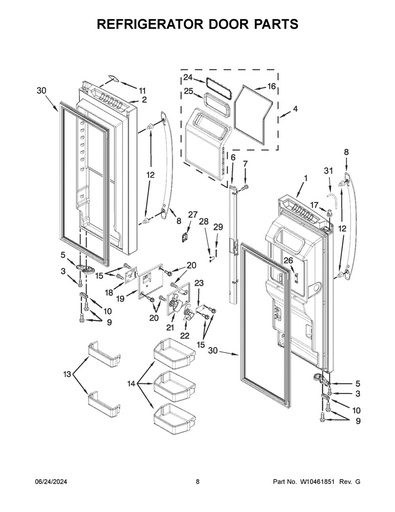 Whirlpool Refrigerator Mounting Stud - WPW10661886, Replaces: W10303465