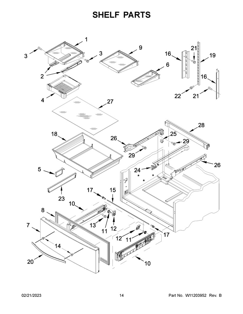 Whirlpool Refrigerator Refrigerator Screw - WP67006415