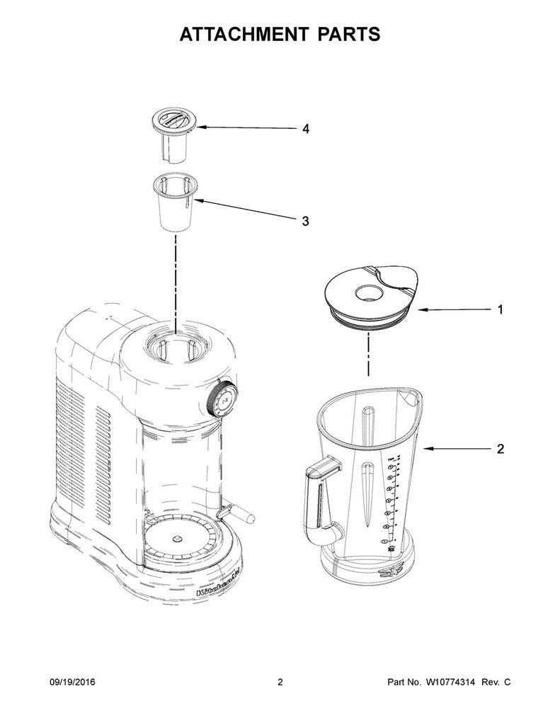 Whirlpool Small Appliance Blender Jar Assembly - W10861536
