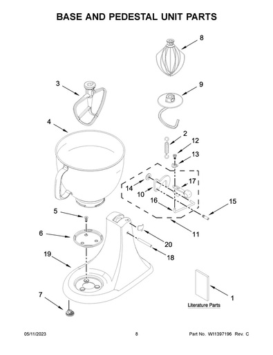 Whirlpool Small Appliance Stand Mixer Wire Whip - WP9704329