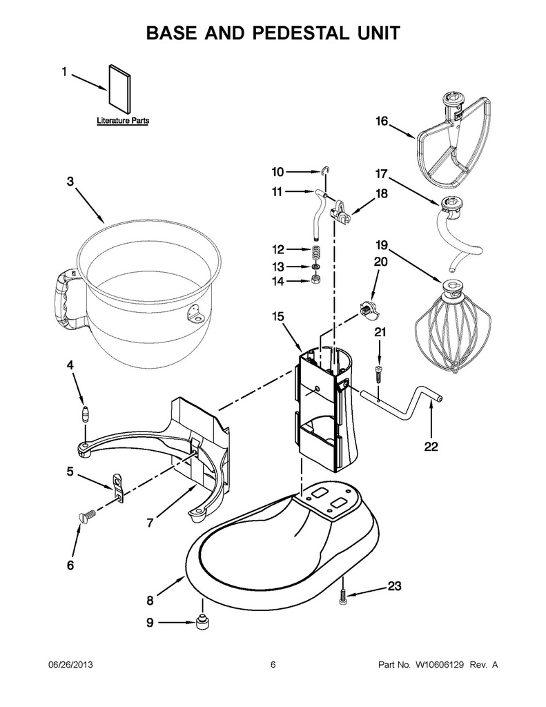 Whirlpool Small Appliance Stand Mixer Dough Hook - W10846380