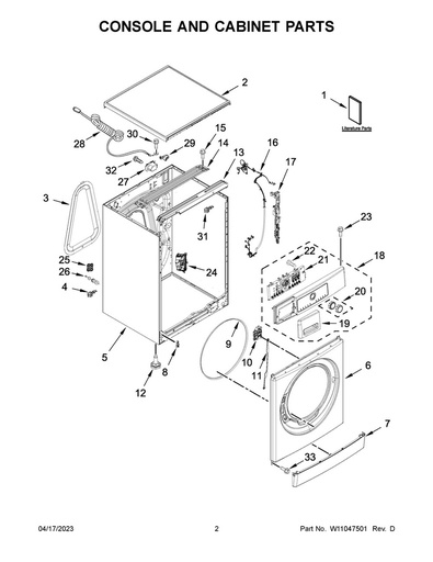Whirlpool Washer Knob - W10869886
