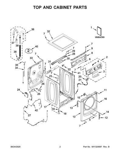 Whirlpool Washer Control Panel Assembly (Chrome Shadow) - W11325573, Replaces: W11294859