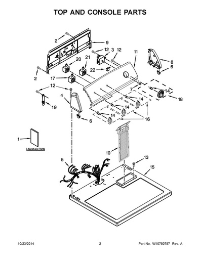 Whirlpool Dryer Console Strap - WP8568314, Replaces: 8318255