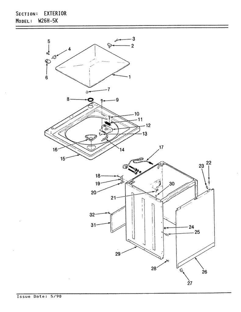 Whirlpool Washer Lid Hinge Pin - WP35-2045, Replaces: 35-2045