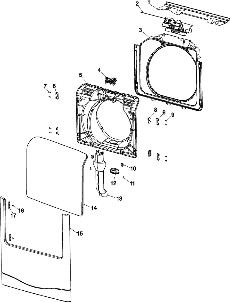 Whirlpool Washer Door Hinge - WP22002798, Replaces: 22002000