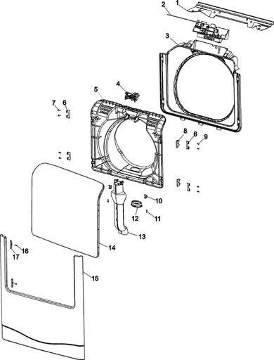 Whirlpool Washer Door Hinge - WP22002798, Replaces: 22002000