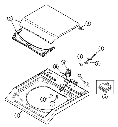 Whirlpool Washer Lid Hinge Pin - WP22002751, Replaces: 22002751