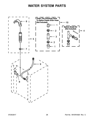 Whirlpool Washer Drain Hose - 285664, Replaces: 285664VP