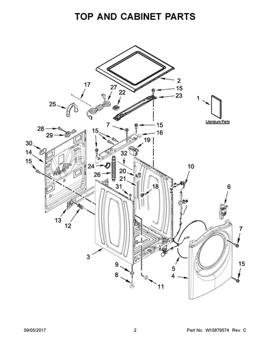 Whirlpool Washer Leveling Leg - WPW10001130, Replaces: 21031